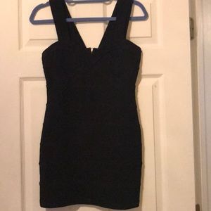 Topshop bandage dress black